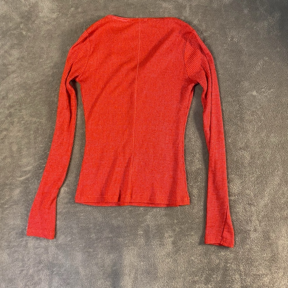 Rag & Bone Women’s Raspberry Y2k Long Sleeve Henl… - image 4